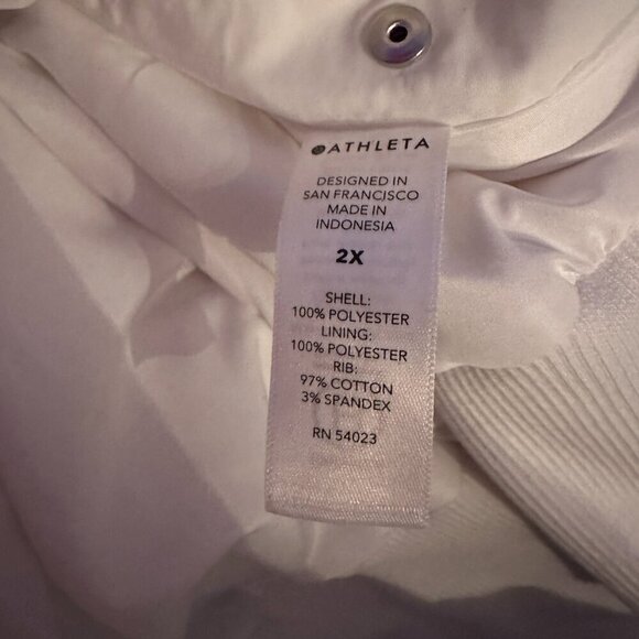 NWT Athleta Point Reyes Bomber White size 2x - Picture 6 of 7